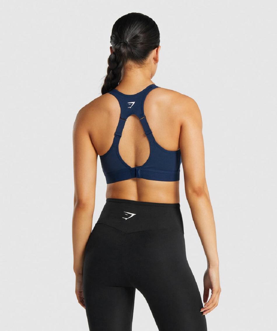 Sujetadores Deportivos Gymshark Open Back Mujer Azul Marino | CO 2214ZUT